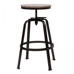 Backless Barstool Adjustable Height Swivel Bar Chair Set of 2